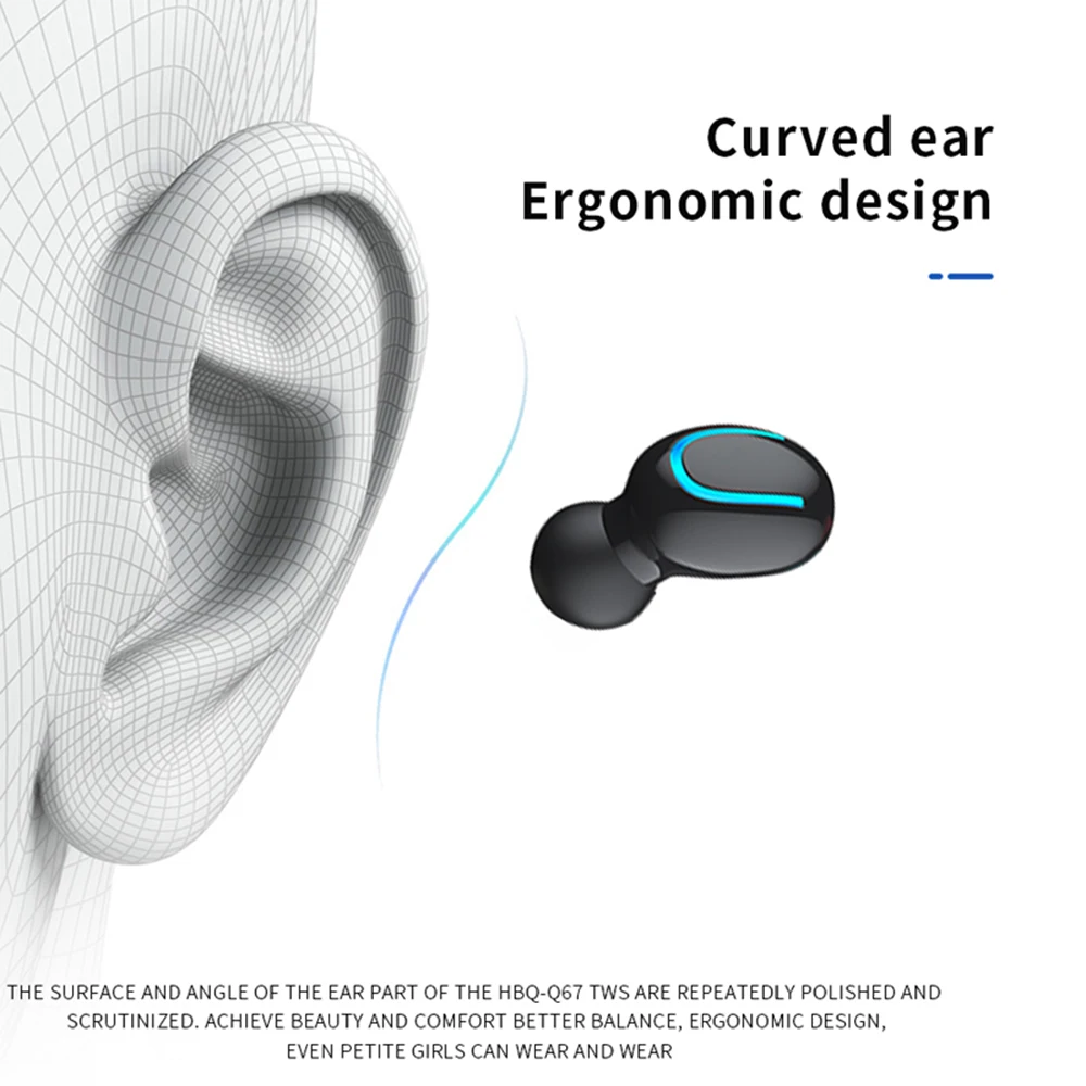 TWS Bluetooth наушники с громкой связью, бинауральные Bluetooth наушники для телефона, 3D стерео музыкальные наушники, беспроводные мини-наушники