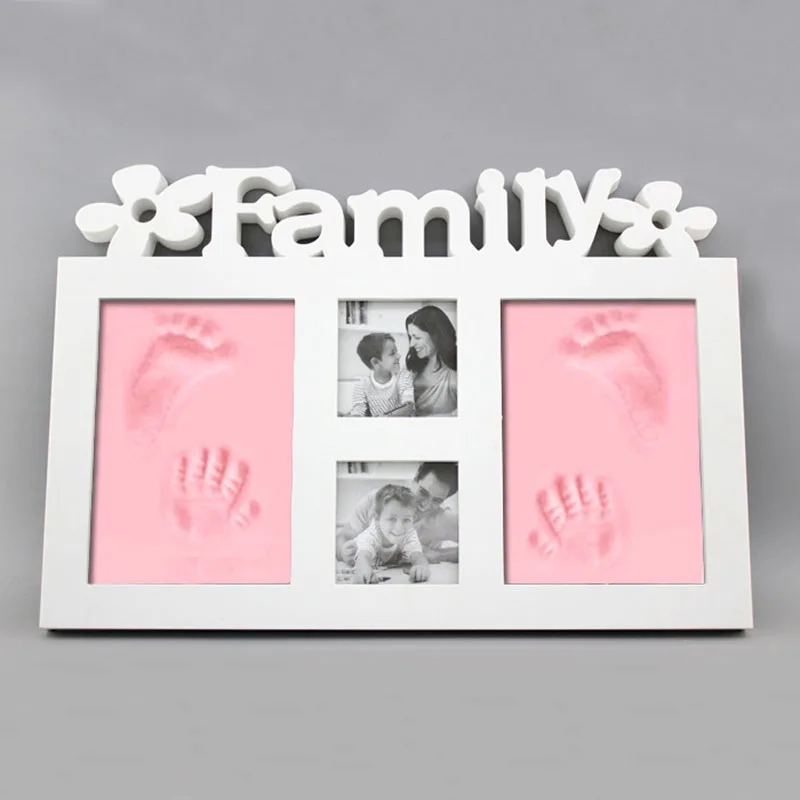  Baby Handprint Footprint Photo Frame Baby Items For Newborns Gifts Souvenirs Hand Cast Gadget Keeps