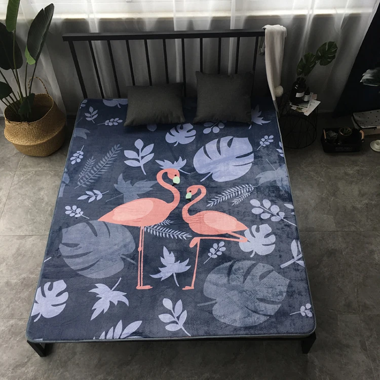 Simanfei напольный ковер скандинавский Фламинго офисный стул ковер для гостиной коврик для спальни дети ползают фланелевый искусственный меховой коврик татами