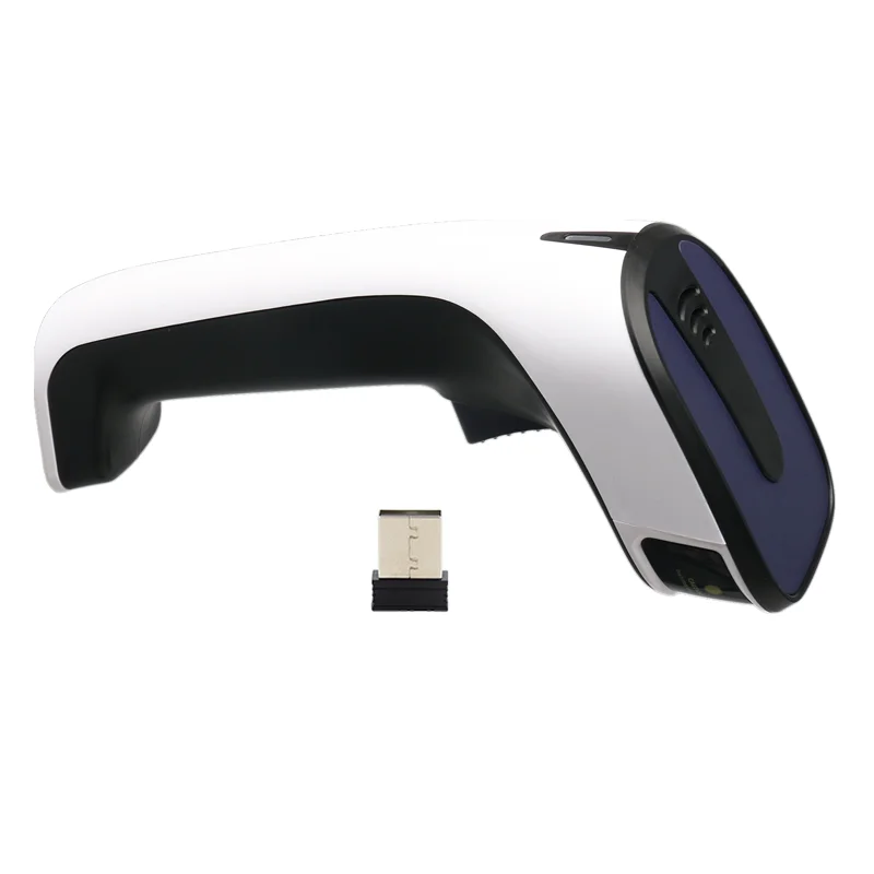 Barcode Scanner Fashion Wireless Red Light Scanner Bar Code QR Scan Gun 1D 2D Fast Recognition With Built In Battery
