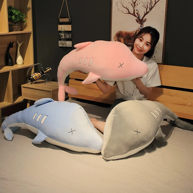 

New Nice Giant Lovely Soft Dolphin Plush Toys for Children Stuffed Sea Animal Doll Baby Sleeping Pillow Birthday Gift Kids Girls