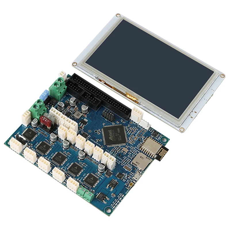 Clone DuetWifi Duet 2 Wifi V1.04 Motherboard Advanced 32 Bit Electronics with 5 Inch PanelDue 5I Integrated Colour Press Screen