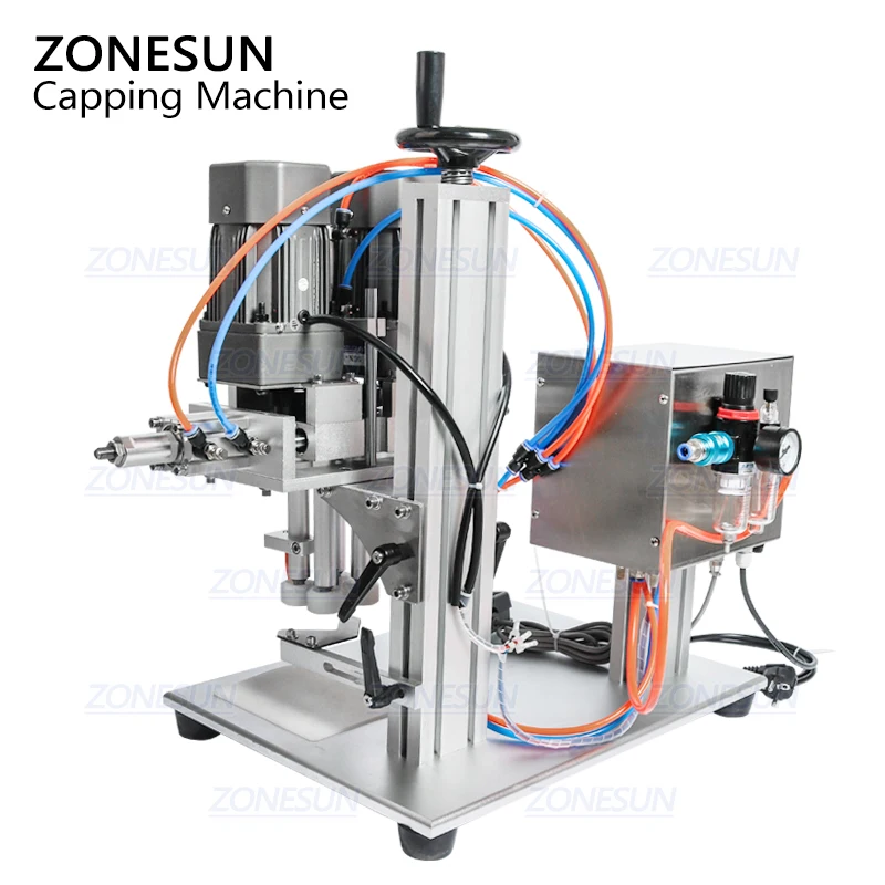 ZONESUN Настольный ручной укупорочный аппарат медицинский круглый химический косметический винт для воды маленькая моющая пластиковая стеклянная капельница