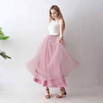 

5 layers skirt New Tutu Skirt Women PLeated Long Tulle Girls Skirt Women