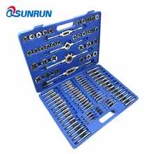 110 шт./компл. Tap& Die Toolkit M3-M12 M6-M20 резьбовой метрический гаечный ключ, конические краны, штепсельные краны, t-образный кран с ручкой гаечного ключа