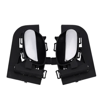 

2Pcs Car Inner Door Handle Left Right Pair Black for Peugeot 206 206CC