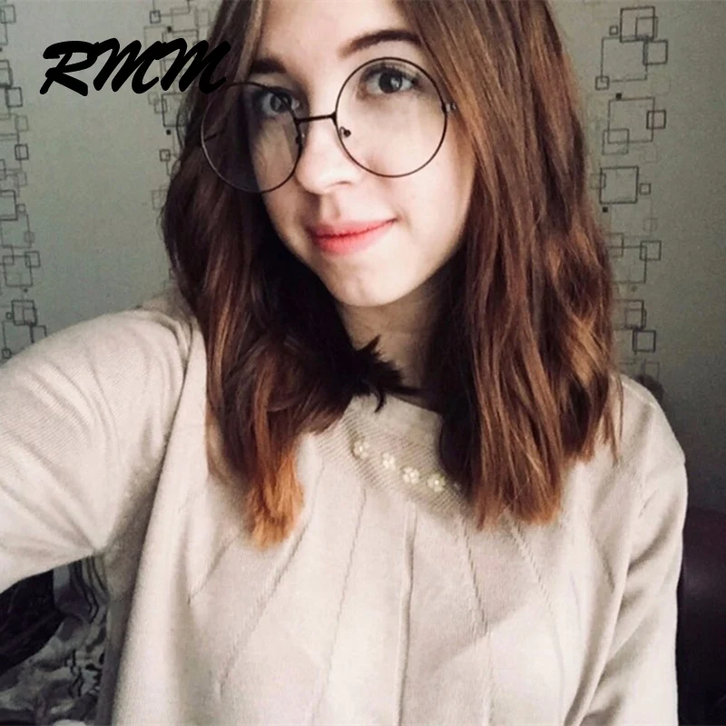 Новинка 2019 круглые простые модные очки унисекс Простые Стеклянные для мужчин и