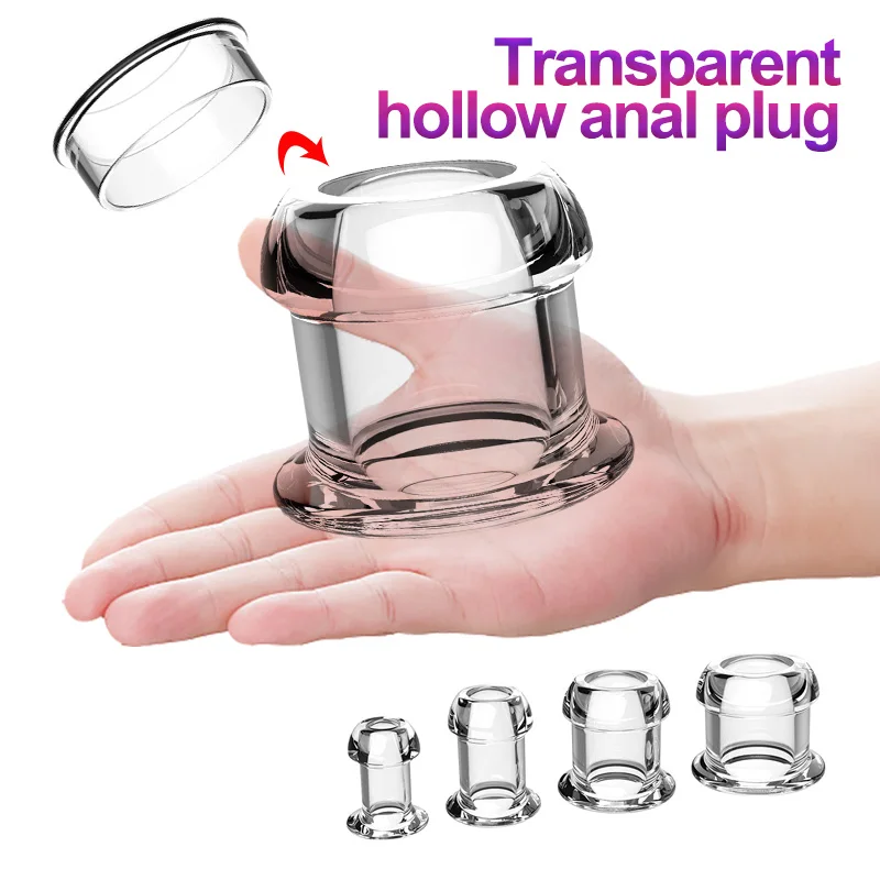 Hollow Anal Plug Butt Plug Anal Dilator Anus Tunnel Expansion Prostate Massager Sextoy Vagina Anchor Shower Enema Intimate Goods