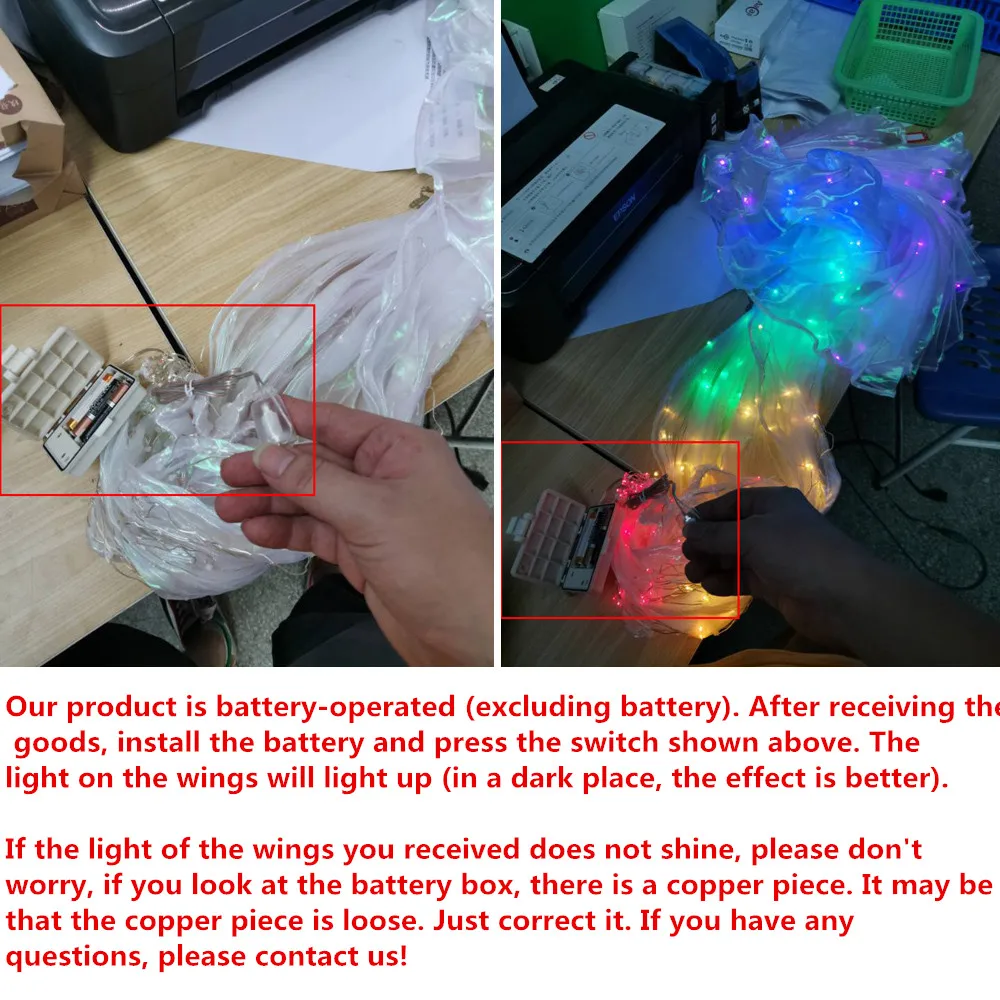 Детские костюмы для танца живота со светодиодными крыльями бабочки светящаяся