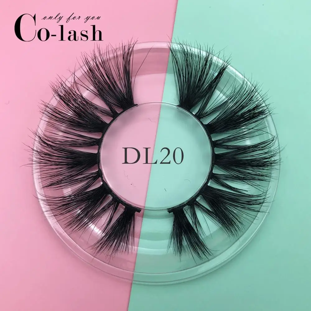 DL20 Colash 25 мм ручная работа натуральные густые ресницы для макияжа Инструменты для удлинения 3D норковые объемные мягкие Накладные ресницы - Цвет: DL20