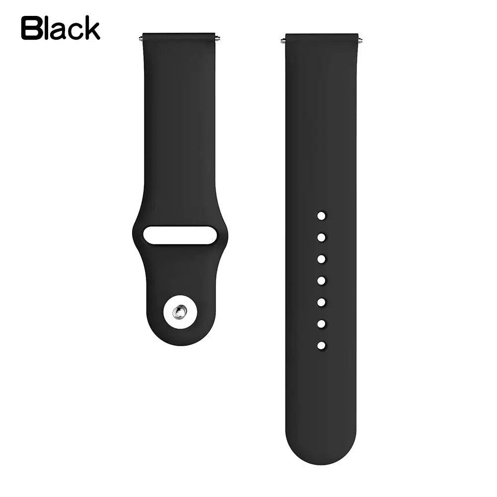 Black Цветной мягкий силиконовый 20 мм браслет для ремешка часов для TicWatch E TicWatch 2 сменный Браслет унисекс - Цвет ремешка: Black