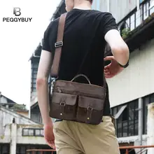 Мужской портфель из натуральной кожи, мужская сумка для ноутбука, мужской портфель из натуральной кожи на молнии, сумка через плечо, деловые сумки