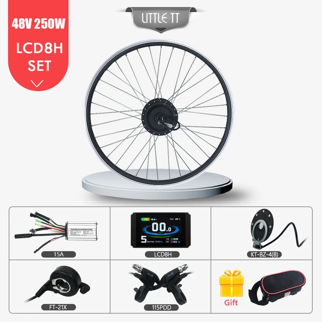 Electric Bicycle Conversion KIt  48V 250W Front Wheel Hub Motor ebike Motor Kit with LCD LED Display For Electric bicycle engine 48V LCD8H SET
