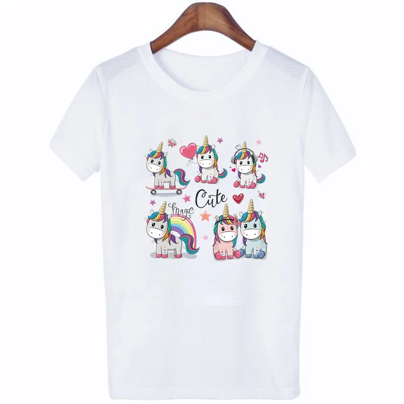 Animal Patches Cute Unicorn Thermal Transfer For Clothing Stickers Washable Diy Patches For Kids T-shirts Heat Transfer Patches