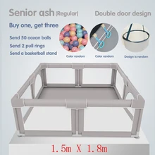 Nueva estera de seguridad para el hogar para recién nacidos, 150cm x 180cm, para gatear en el suelo, corralito rectangular para bebés, valla utilizada para niños de 6 a 12 meses