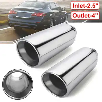 

2pcs Car 63mm-101mm Dual Wall Exhaust Muffler Pipe 2.5"-4" Exhaust Tip Stainless Steel Double Wall Tail Tube