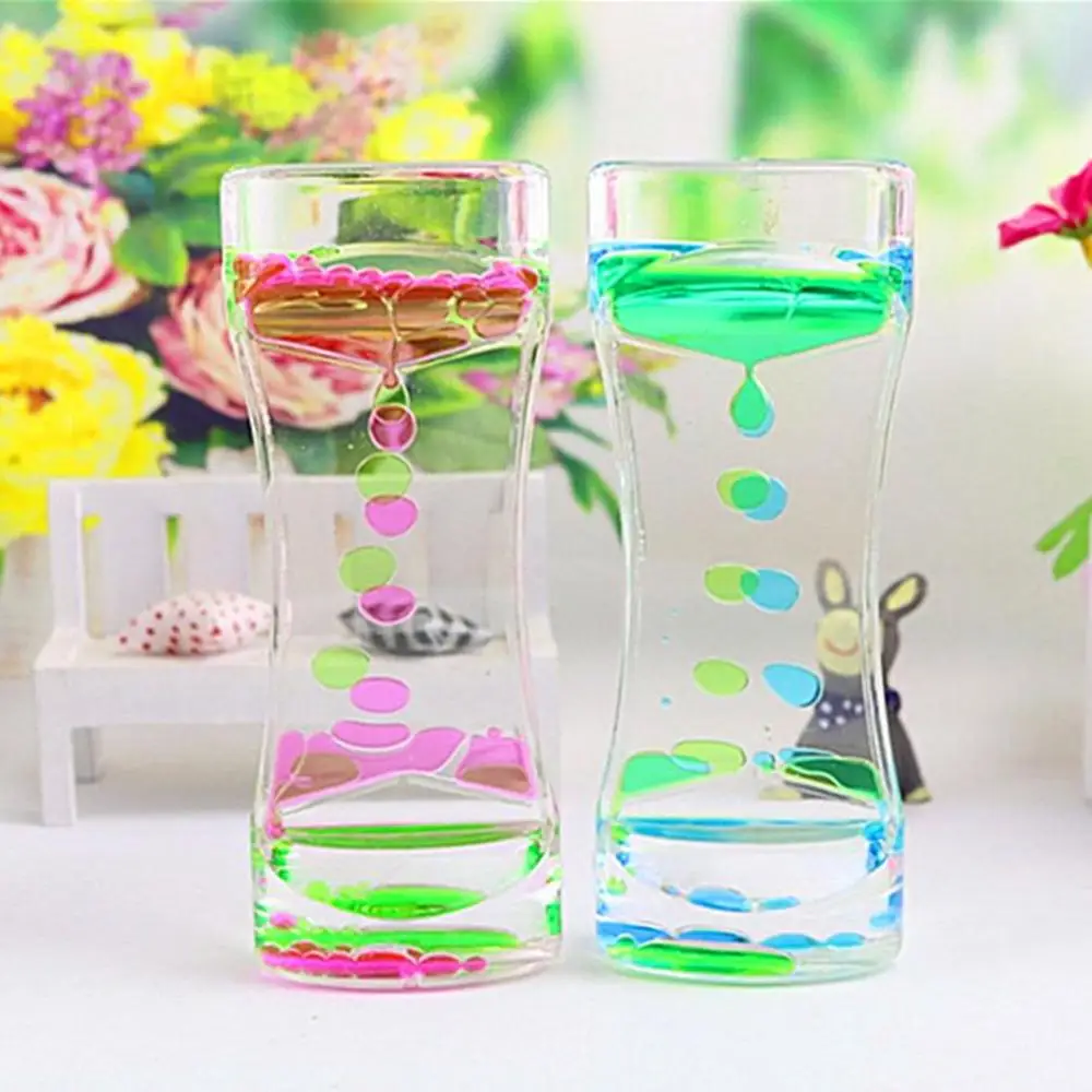 Drip Oil Acrylic Hourglass Toys for Autism Kids
