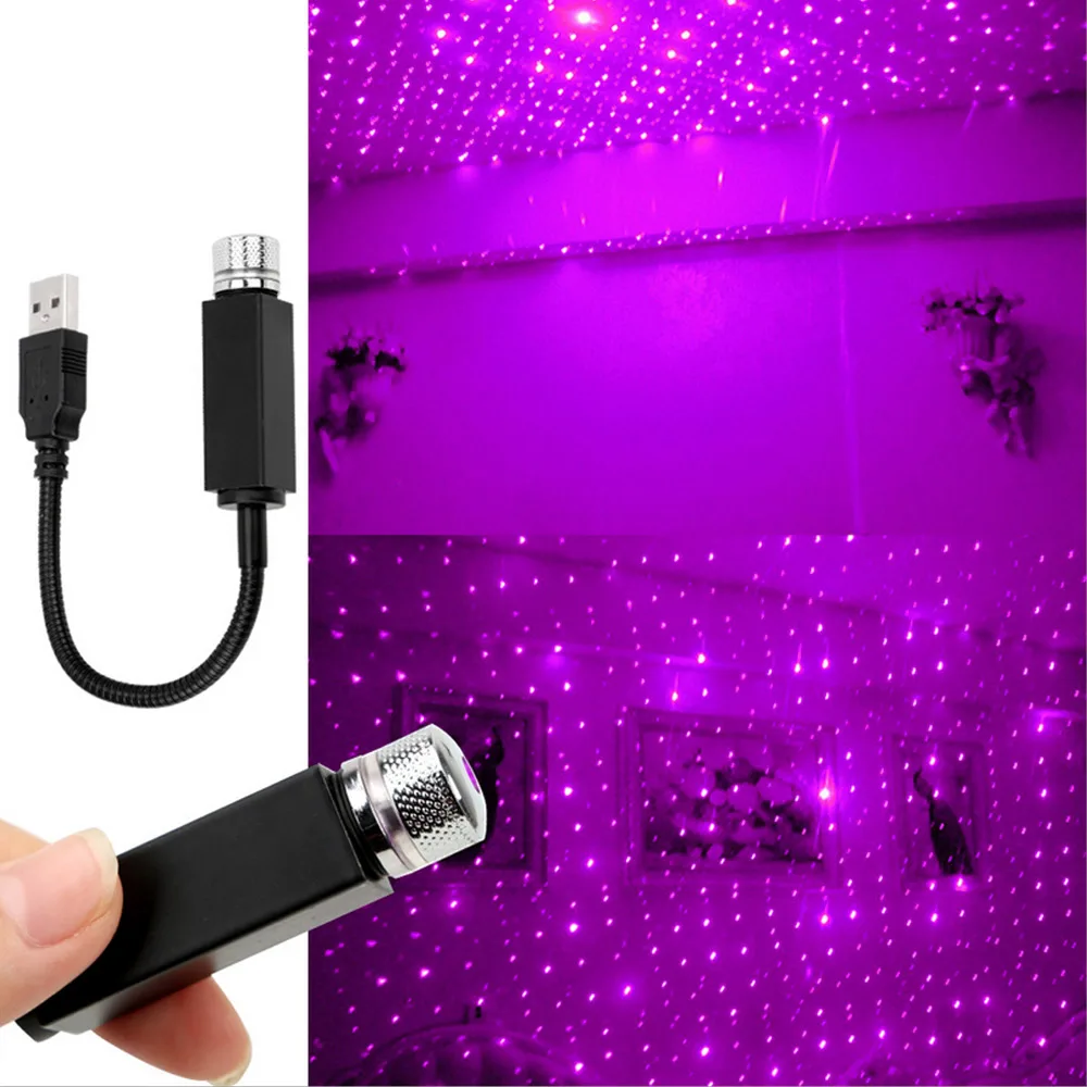 Автомобильный USB атмосферный светодиодный светильник, декоративный потолочный светильник для автомобиля, декоративный светильник для дома и автомобиля