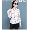 Spring 2022 Long Sleeve Chiffon Blouse Korean Casual Women Streetwear Shirts Elegant Office Shirt Plus Size Ladies Print Tops ► Photo 2/5