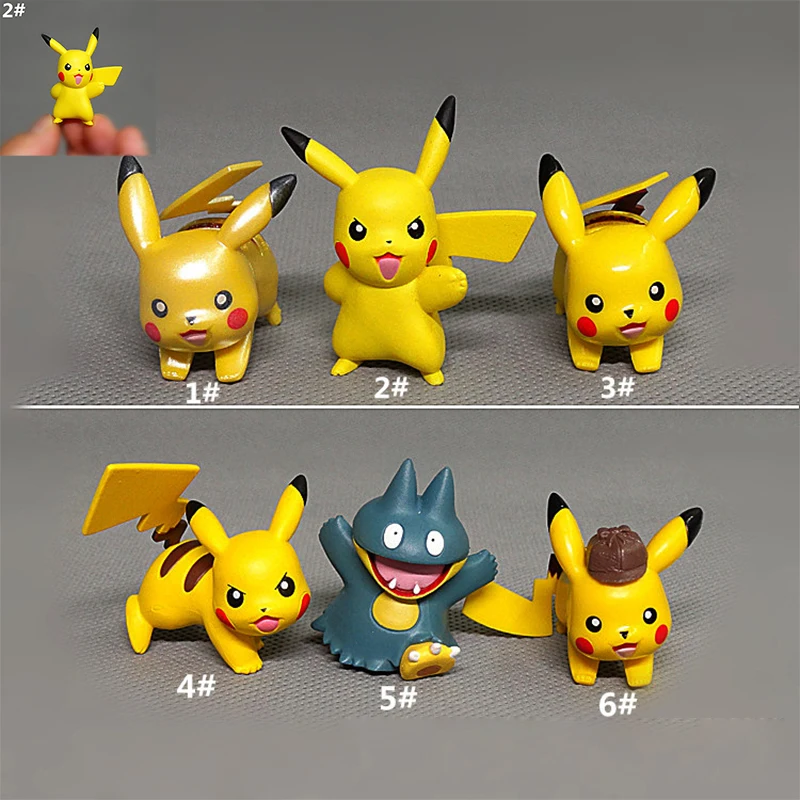 

Action Mini PIKACHU Figure Model Toys For Children Brithday Gift American Anime PVC Doll Decoration Pokeballs Mini Toys For Kids