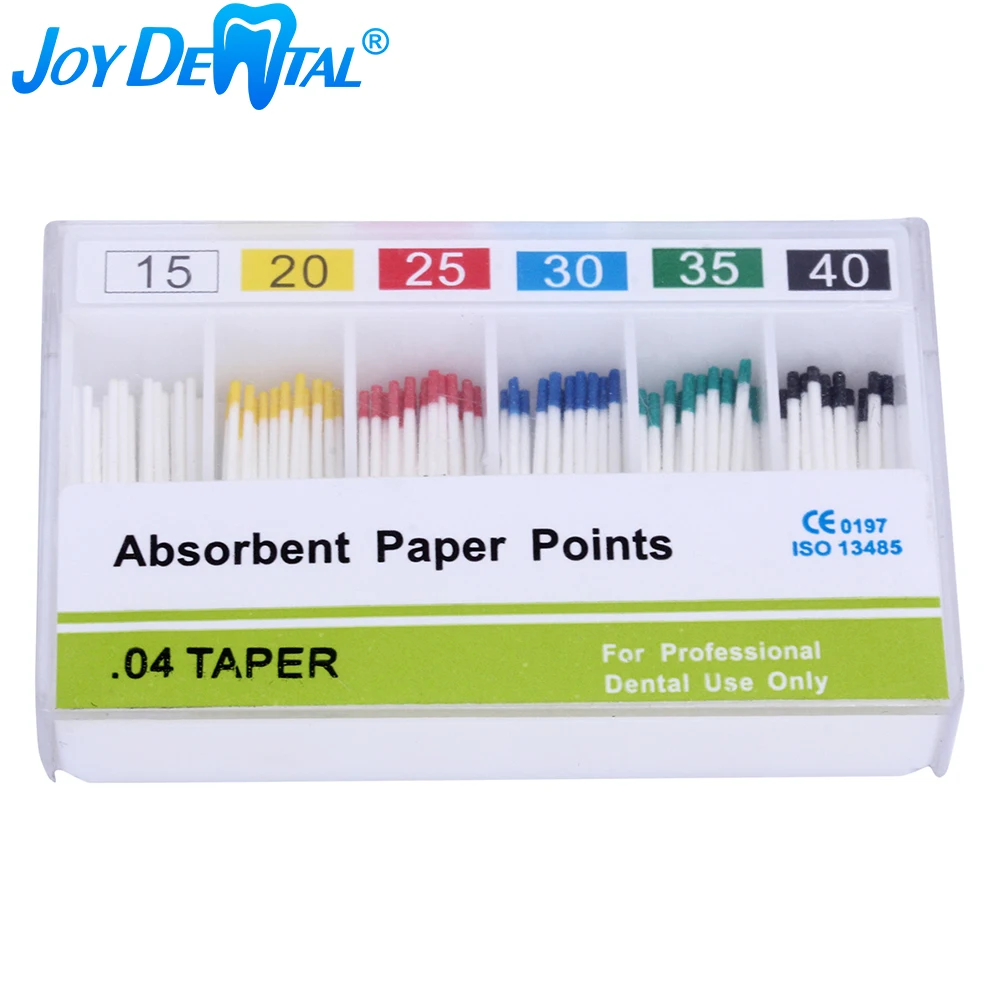 Dental Use Absorbent Paper Points Taper 0.02 0.04 0.06 Root Endodontics Root Canal Clean 100