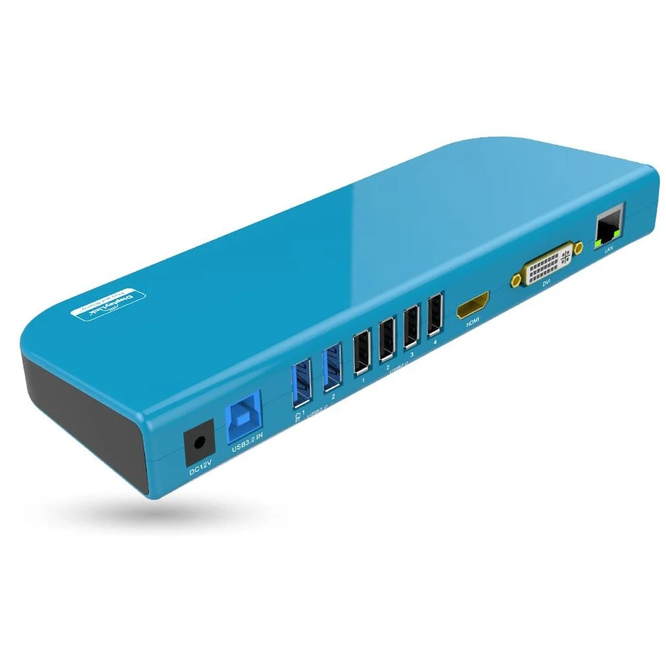 USB 3.0 Docking station using Displaylink chip to DVI HDMI dual monitor video converter 6-in-1 Gigabite | Электроника