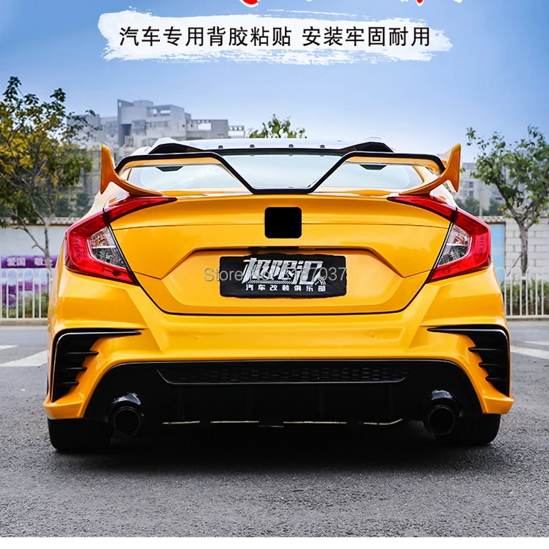 Для Honda Civic спойлер- yofer стиль cardecoration ABS пластик задний спойлер на крыше крыло багажника губы загрузки крышка автомобиля Стайлинг