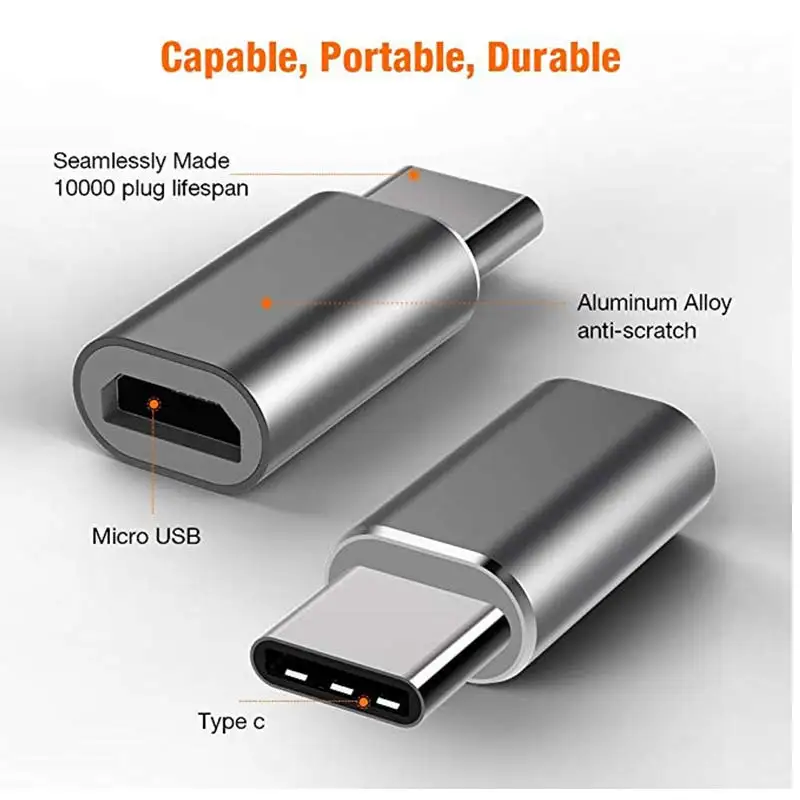 Адаптер Micro USB на USB C, адаптер BrexLink usb type C с быстрой зарядкой для samsung Galaxy S10 S9 S8 Plus