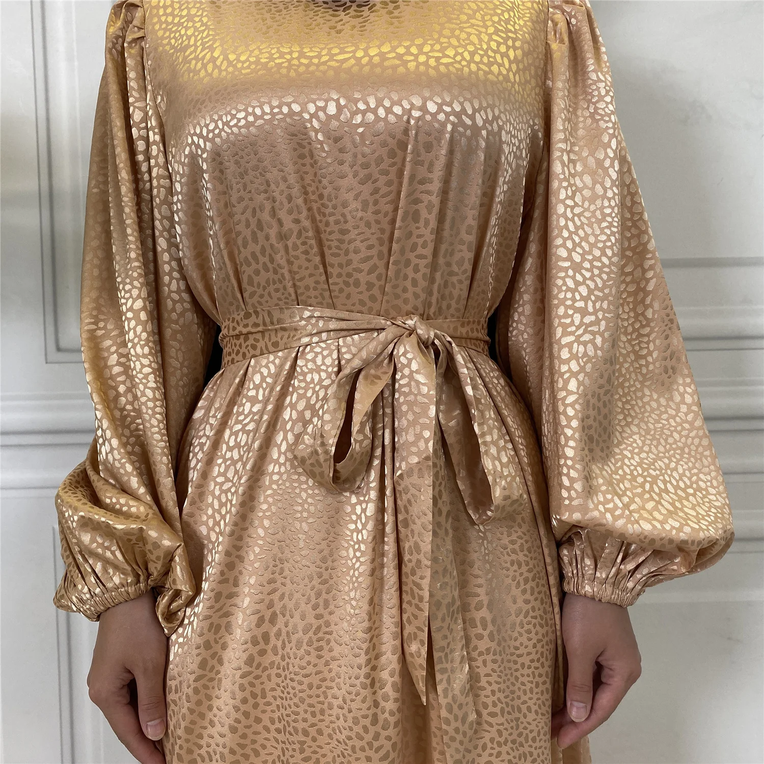 Yeni türkiye Modanisa endonezya Mini elbise islam kadın Abaya Kimono afrika  elbise stilleri şifon müslüman Polka Dot giyim - AliExpress