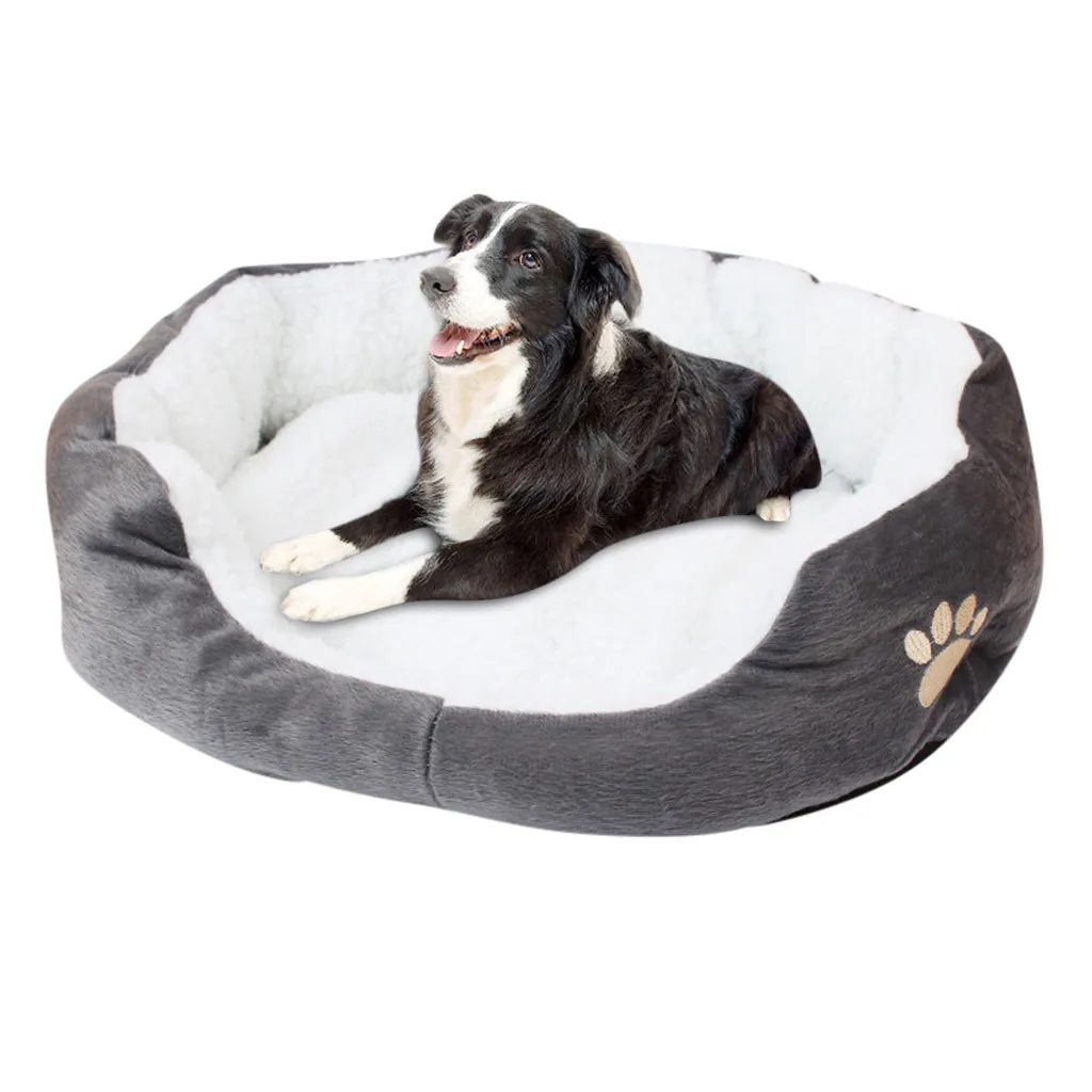 Pet Dog Puppy Cat Fleece Warm Bed House Plush Cozy Nest Mat Pad Sofa Cushion Sleeping For Winter 19Dec24 | Дом и сад