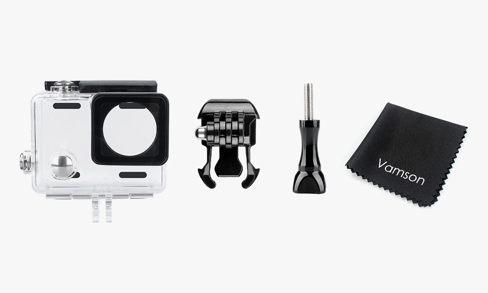 Водонепроницаемый чехол Vamson для Go Pro Hero 4 3+ черный для экшн-камеры Gopro для серфинга дайвинга аксессуар VP605