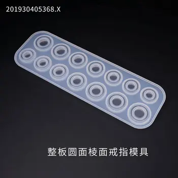

Alibeads DIY crystal drip ring mould whole plate round diamond ring silicone mould resin mould