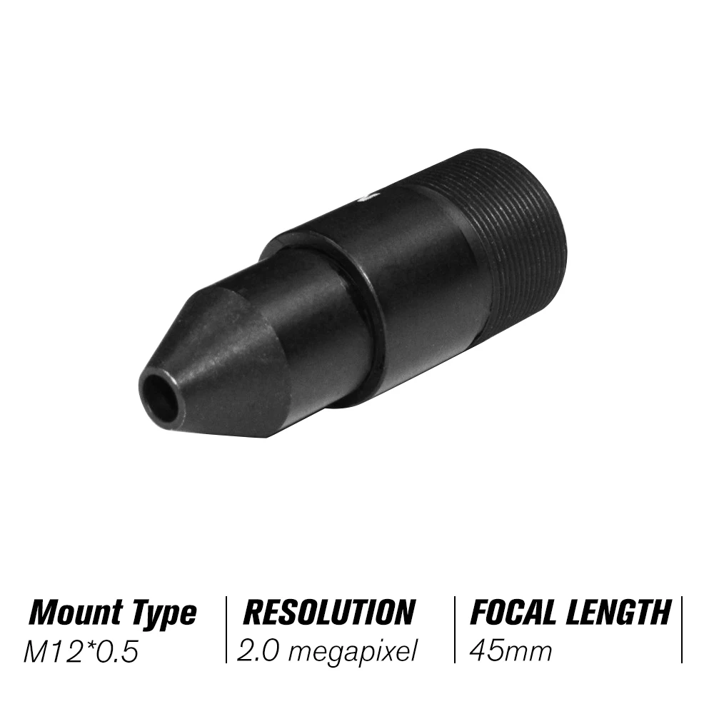 M12 Mount MTV Board Lens HD 2,0 мегапиксельная 45 мм Пинхол cctv lens формат изображения ", F1.6, фиксированная диафрагма большое расстояние обзора