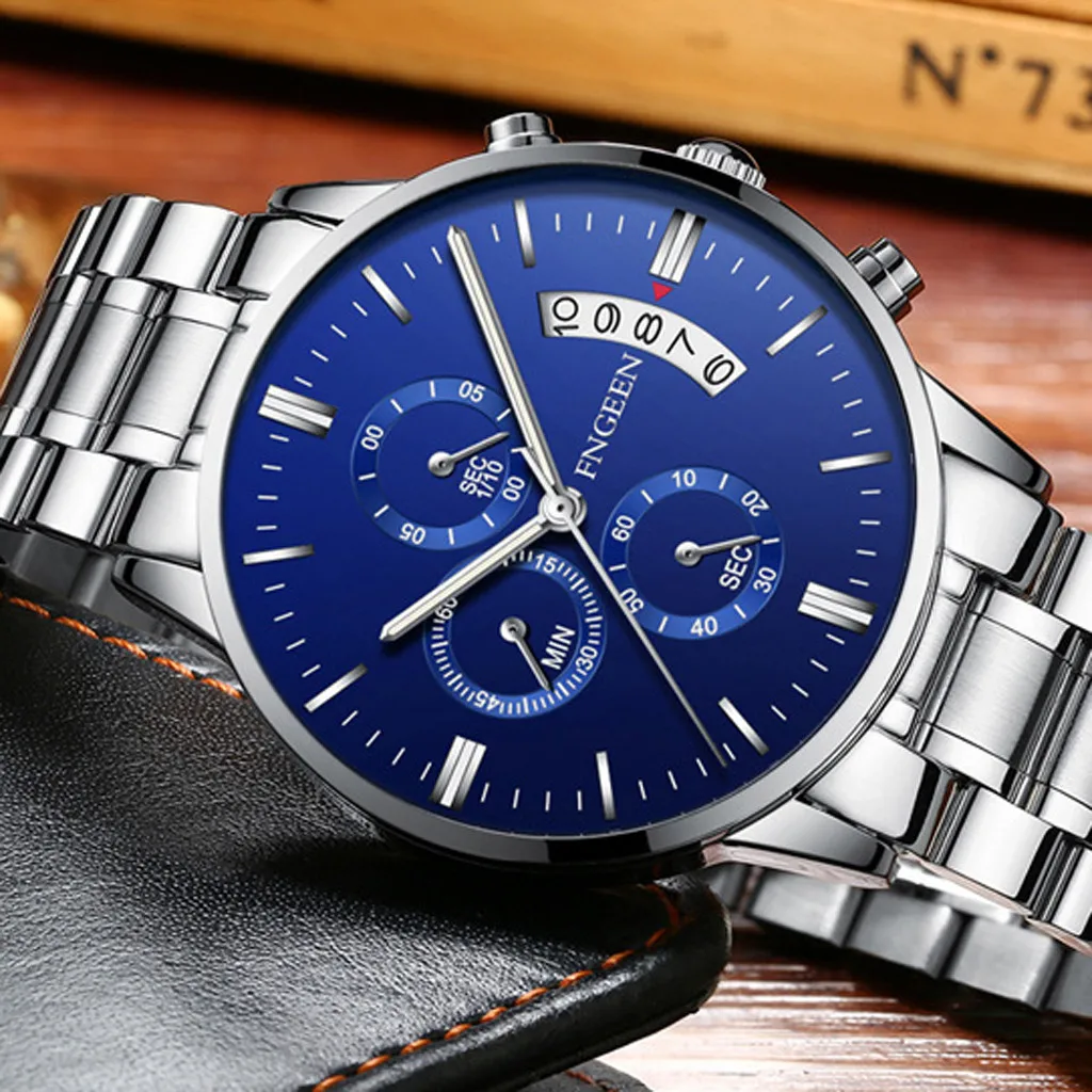 

New Brand Watch Men Watches Quartz Stainless Steel Luxe Calendar Clock Watch Hour relogio reloj mujer relogio masculino Top 2019
