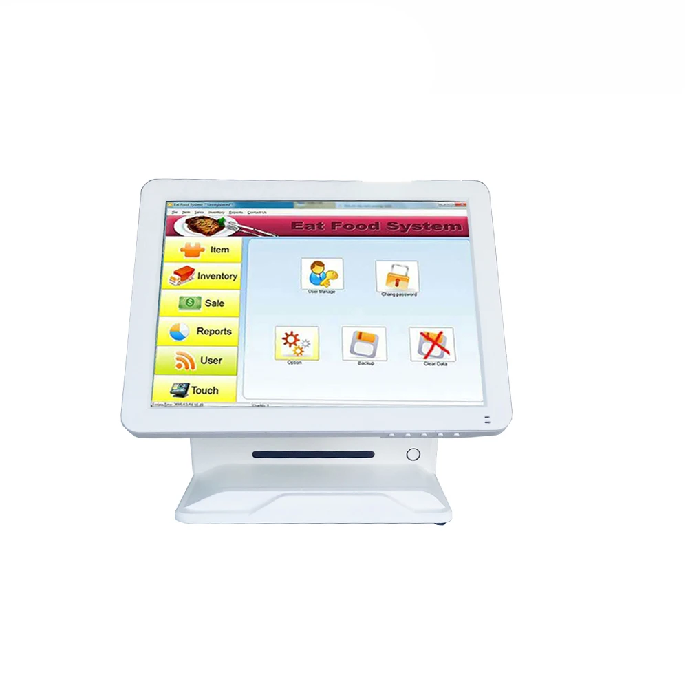 white Compoxb Высокое качество 15 дюймов pos все в одном легко работать pos система - Цвет: white