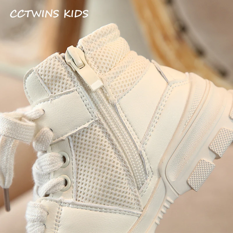 CCTWINS/детская обувь; коллекция года; модная Осенняя дышащая обувь с высоким берцем для мальчиков; повседневные белые кроссовки для девочек; детские спортивные кроссовки; FH2505