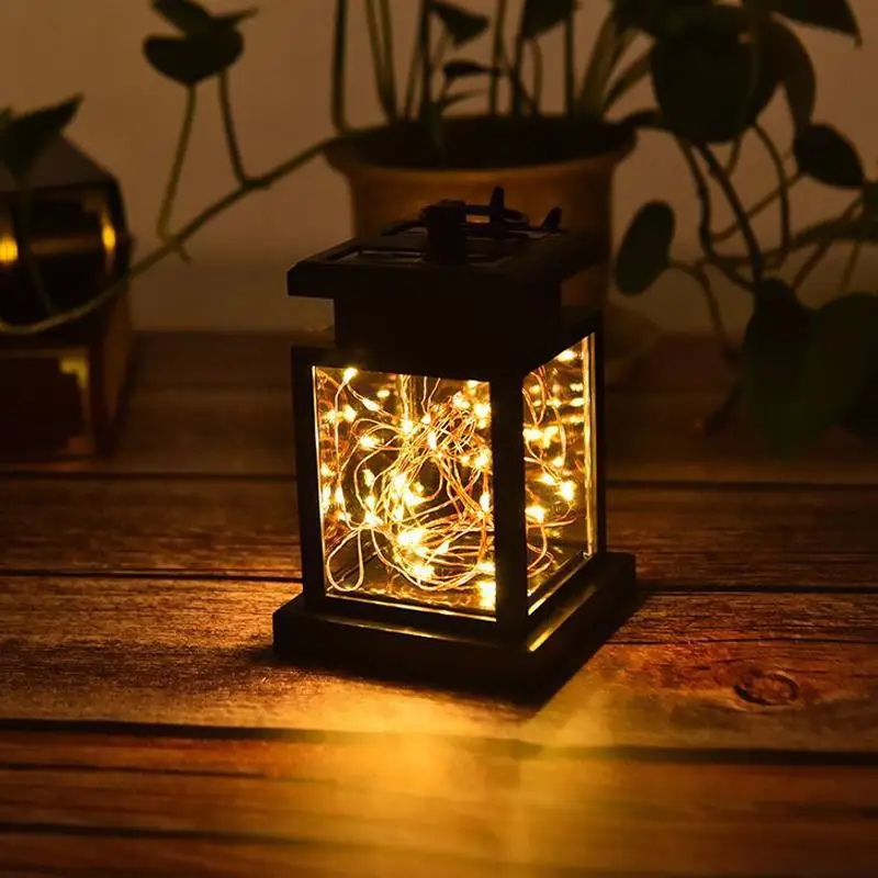 30LED Солнечные лампы, садовые огни, украшение, мерцающий беспламенный свеча, наружное освещение, бездымный Солнечный походный фонарь