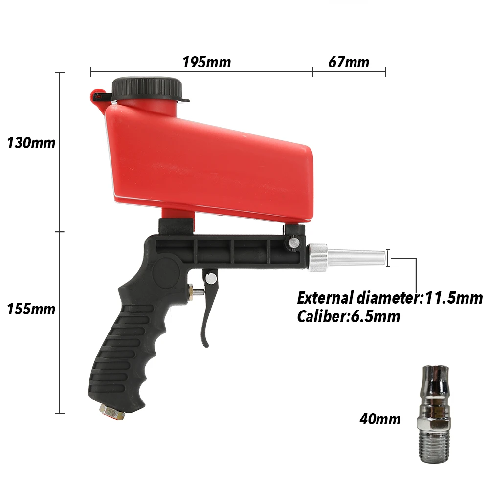 Portable airbrush spray gun Home DIY Mini Blasting Device 90psi Sandblaster Antirust Adjustable Sandblasting Machine Sandblaster