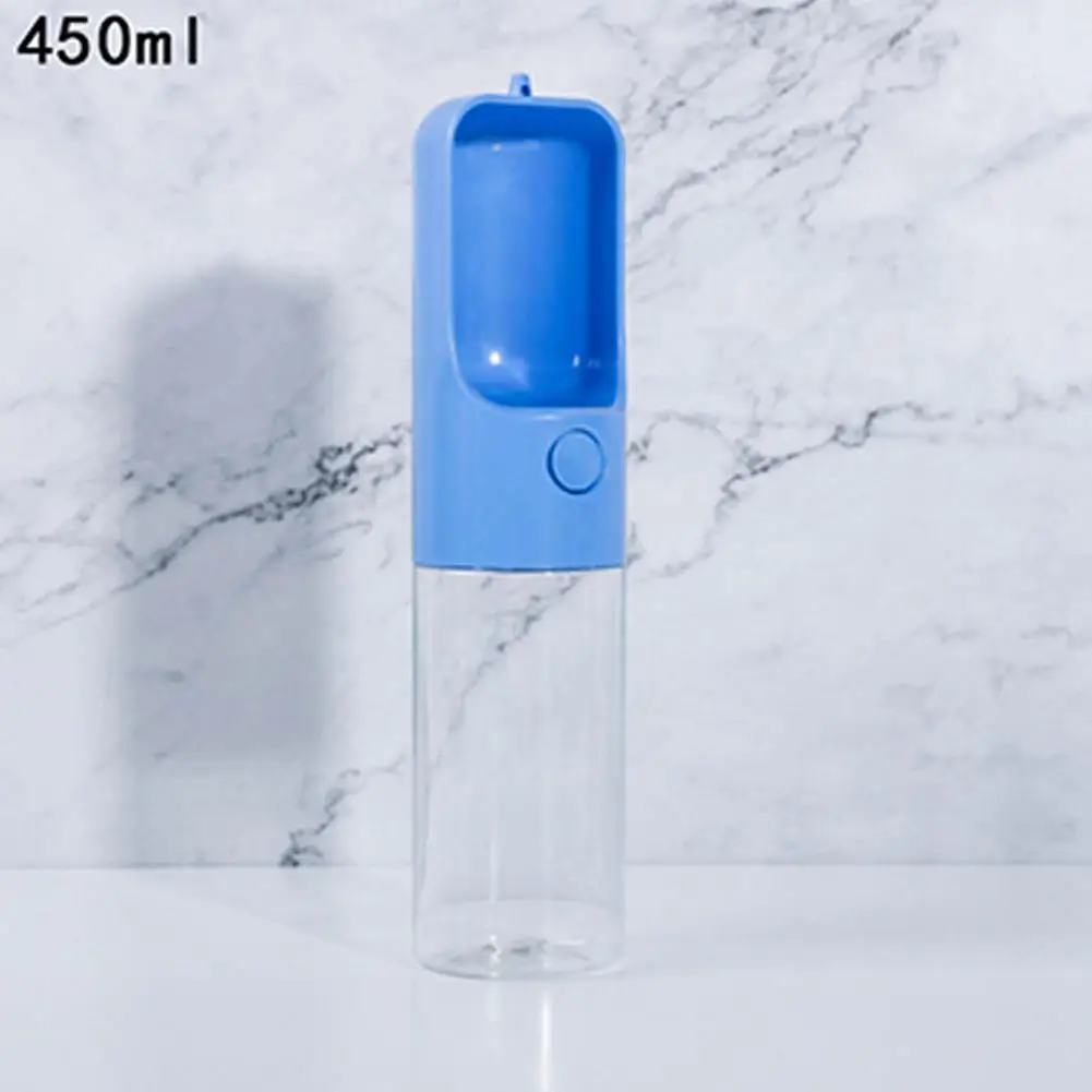 blue HobbyLane 450ml Portable Pet Water Dispenser Feeder Bottle for Outdoor Dogs Teddy Travel Drinking Pets Drinking Fountains - Цвет: blue