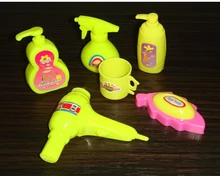6pcs/lot Mini Doll Accessories Plastic Bathroom Product Accessory For Barbie Dolls House Hair Dryer Bath Soap Cup Kids DIY Toy