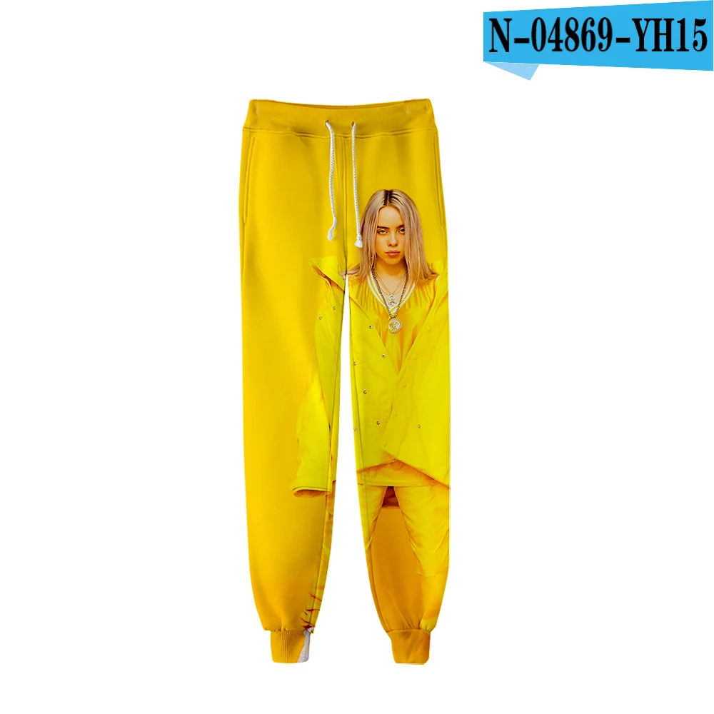 3D pants Новинка; повседневные брюки Billie Eilish с 3D принтом; популярные брюки для мужчин и женщин; модные удобные спортивные штаны для мальчиков и девочек; сезон осень-зима - Цвет: 3D pants