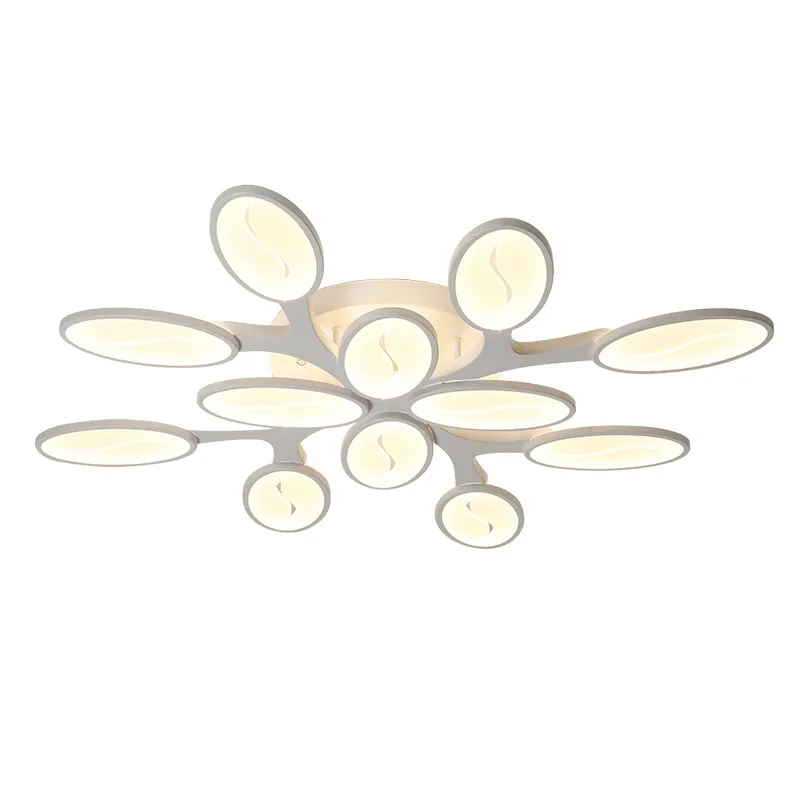 

Contemporary Ironware Acrylic Gold Living Room Ceiling Lamp Black Lights Fixtures Home Decorative Led Ceiling Light for Bedroom