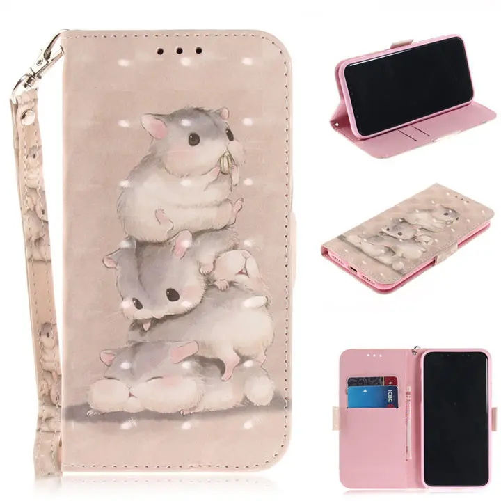 Чехол-книжка с кошкой и скелетом для Apple iphone 8, 7, 6, 6s Plus, X, XR, XS, 11 Pro Max, 5 5S, кожаный чехол-книжка DP26Z - Цвет: Three Squirrels