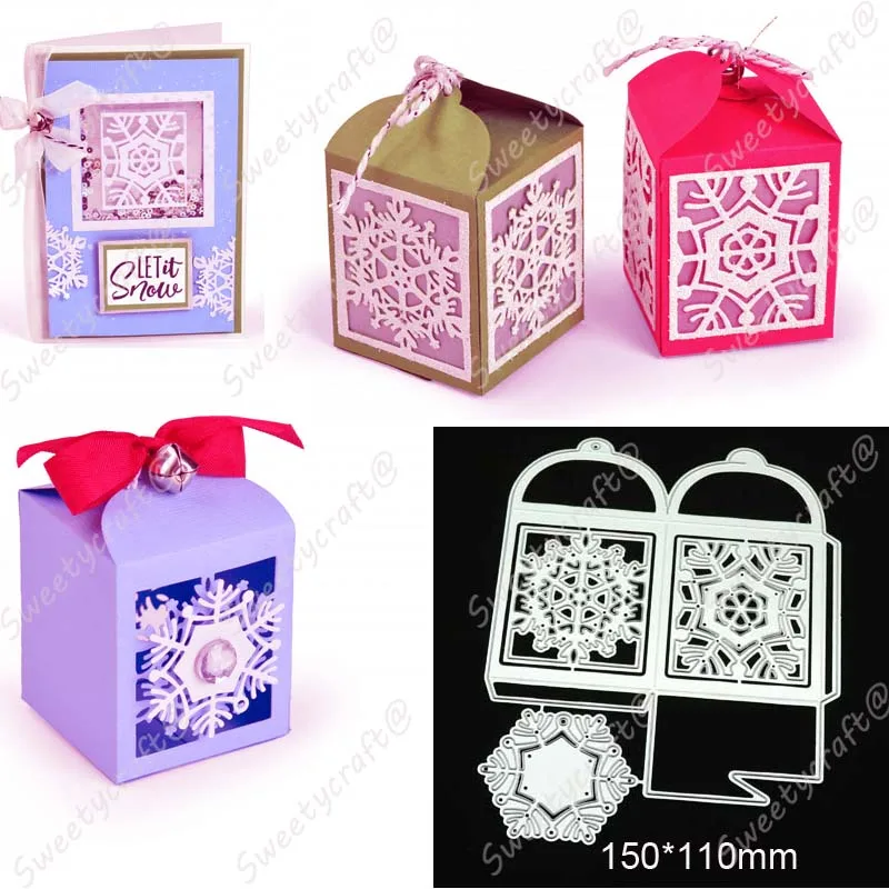 Box Snowflake Shake Cutting Die