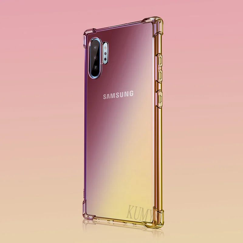Градиент подушка безопасности для Чехлы для samsung Galaxy S9 S8 S10 A6 A8 плюс A10 A20 A30 A40 A50 A60 A70 M10 M20 M30 Note 8, 9, 10, крышка