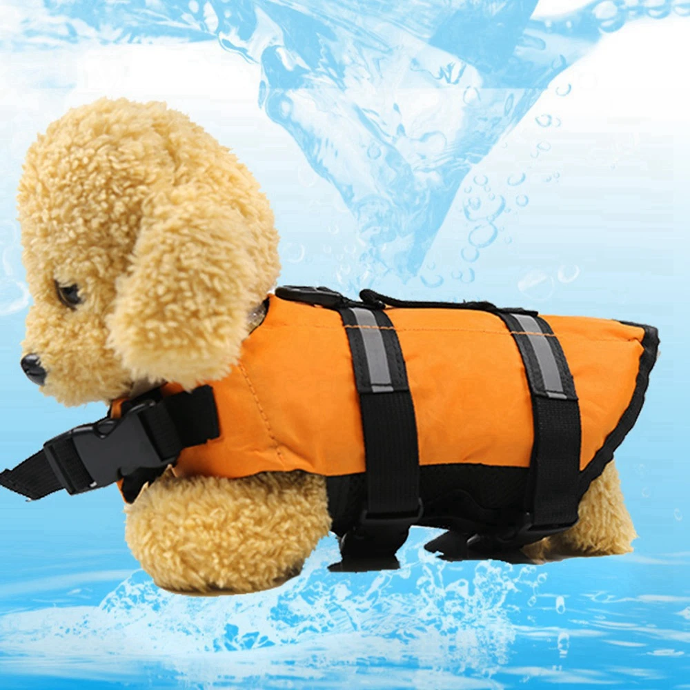 Летний костюм для собак спасательный жилет светоотражающий спасательный жилет для питомцев нейлоновая ткань Оксфорд Одежда для купания для питомцев Одежда для безопасности спасательные жилеты для щенков