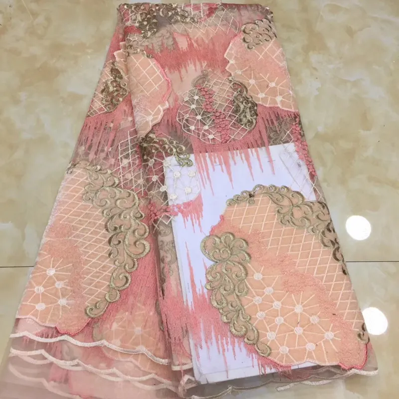 only lace 2 Фиолетовая Золотая африканская кружевная ткань Новая высококачественная французская бархатная ткань с кружевом с Тюлевая ткань с камушками для свадебной вечеринки RG338 - Цвет: only lace 2