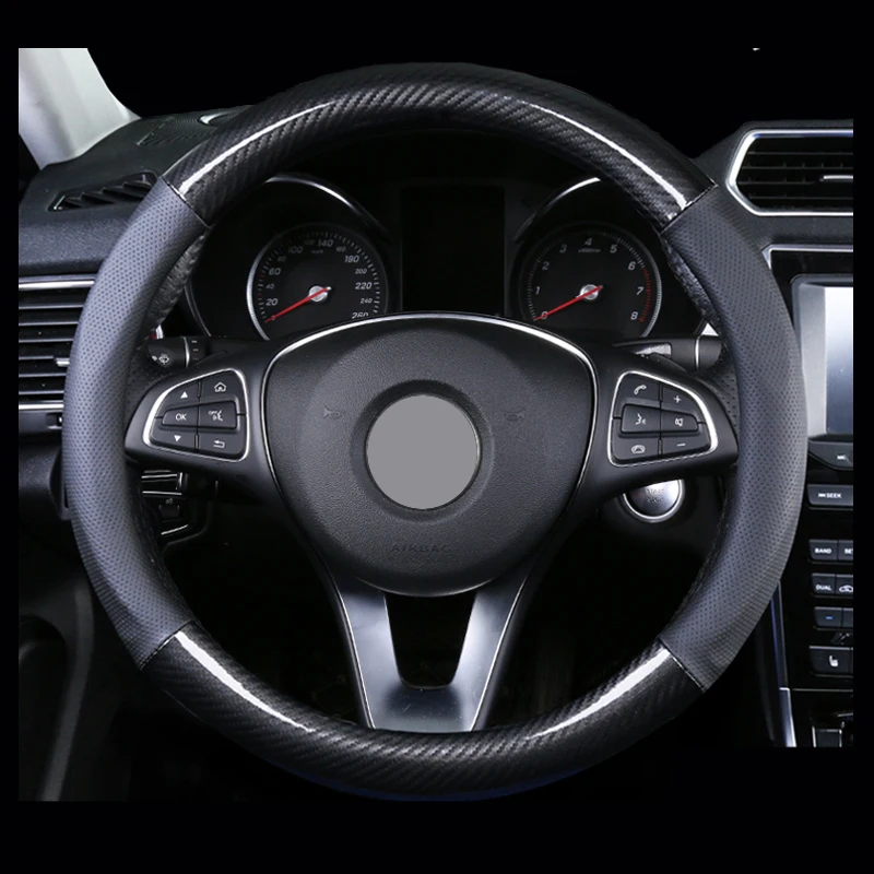 

Car Steering Wheel Cover for Mercedes Benz A B C E M -Class ML350 ML500 R G S Class GLK GLA GL CLA CLS GLE GLS SL GL Viano