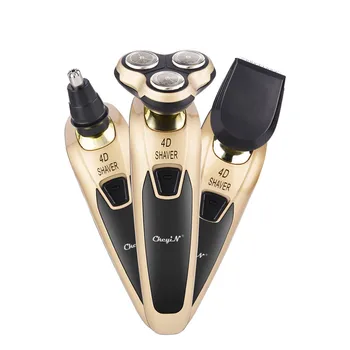 

3 in 1 Men Hair Trimmer Kit Professional Electric Shaver Powerful Men Beard Trimmer 3 Blade Razor Replaceable Head Grooming Suit