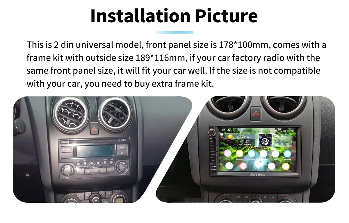 Best 7"Octa Core Double 2 Din Universal Android 8.1 Car Radio Stereo Head Unit GPS Navigation No DVD Player Built in DSP Mirror Link 2